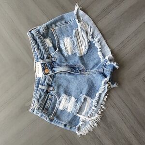 PacSun Festival Distressed Jean Shorts